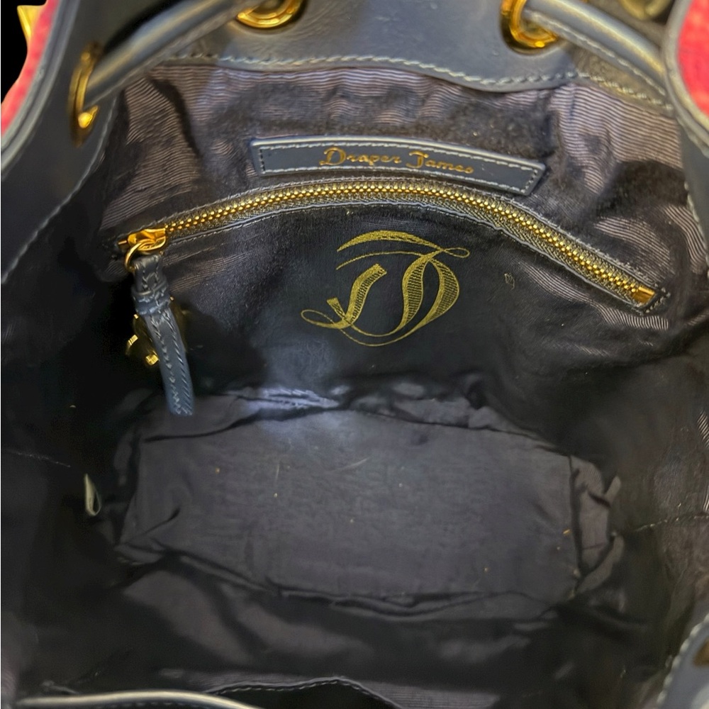 Draper James Scotty Check Bucket Bag (A540) - Picture 7 of 8